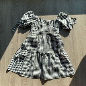 Black and White Check Dress, Size L